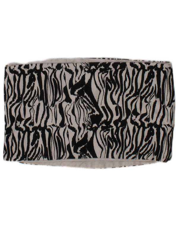 Fila Trägerloses Sport-BH-Oberteil für Damen, klein, weiß, Animal-Print, Baumwolle, Sport