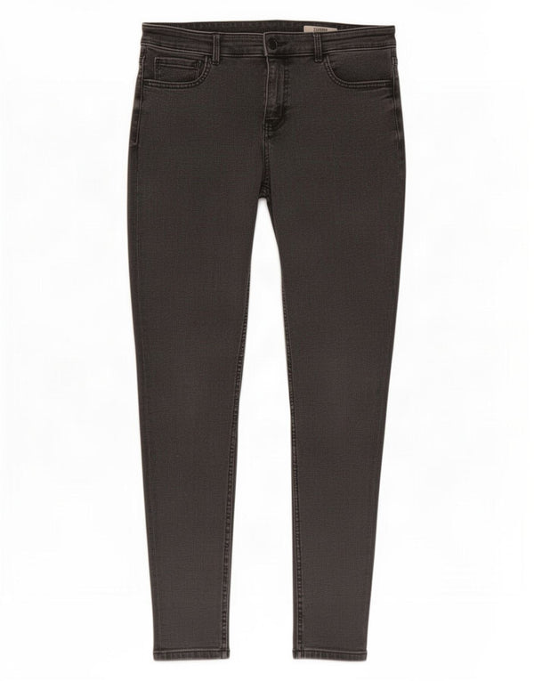 Marks & Spencer Damen Skinny Jeans UK 14 Large W30 L29 Graue Baumwolle