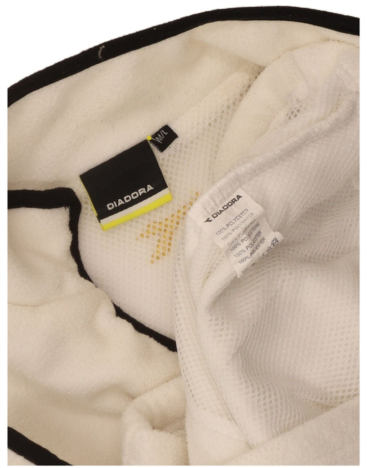 Diadora Damen Fleecejacke UK 14 Mittelweißes Polyester