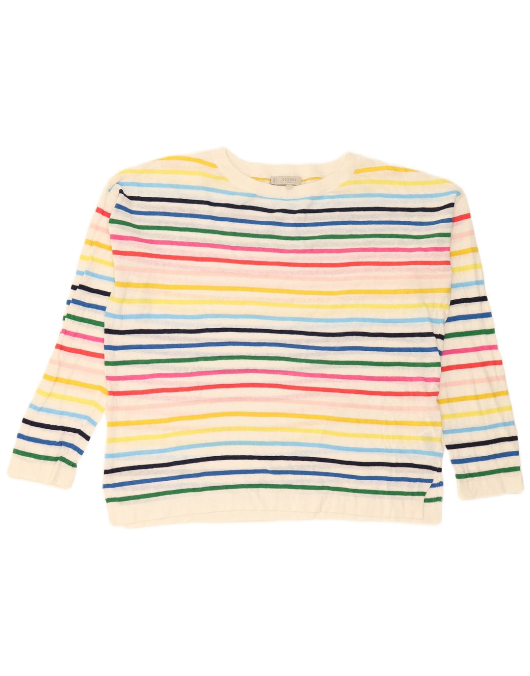 Hobbs Damen-Pullover mit U-Boot-Ausschnitt, Größe M, mehrfarbig, gestreift, UK 14