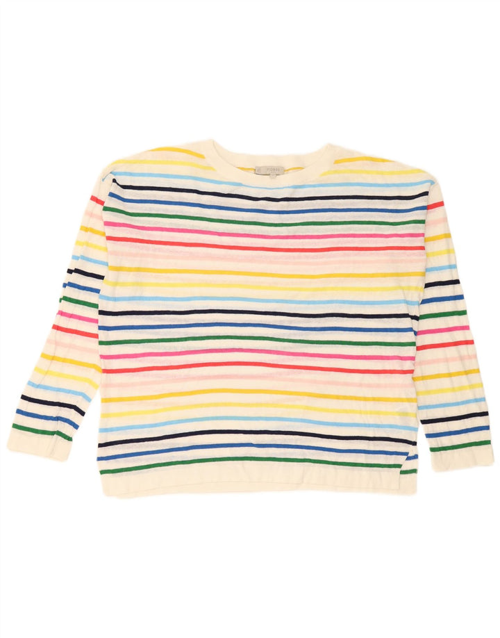Hobbs Damen-Pullover mit U-Boot-Ausschnitt, Größe M, mehrfarbig, gestreift, UK 14