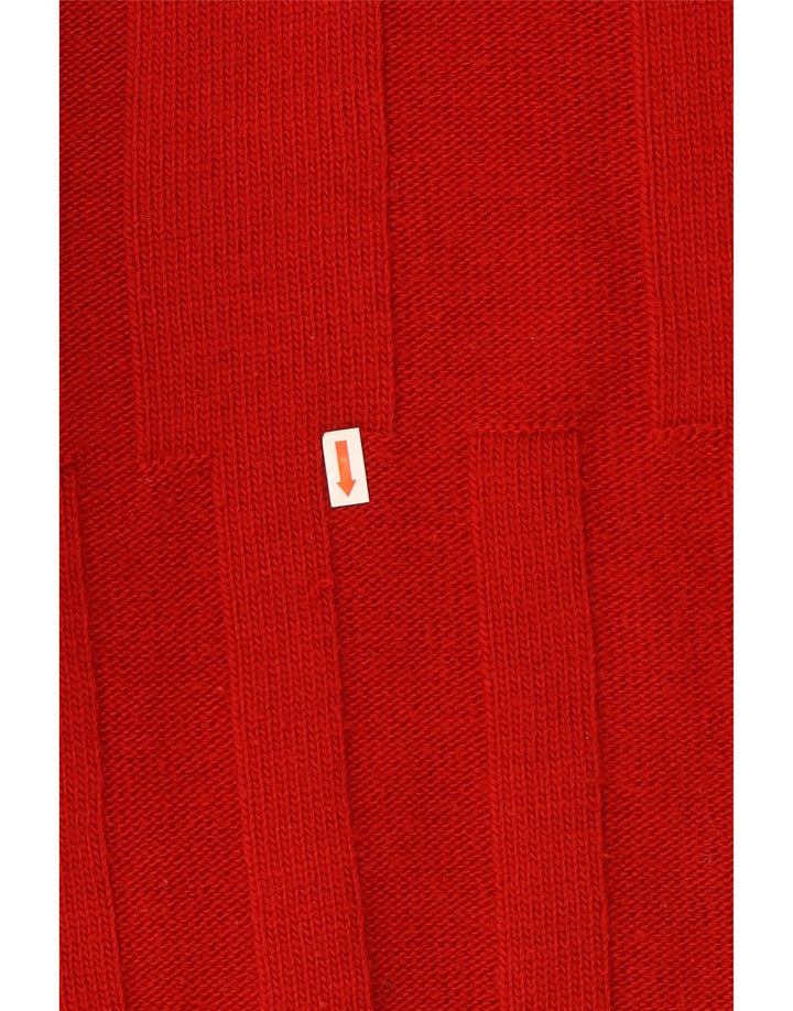 Lacoste Herren-Pullover mit Rundhalsausschnitt, Größe 4, mittelrote Wolle