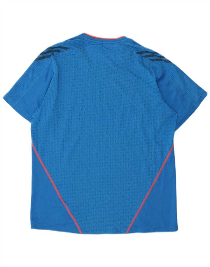 ADIDAS Herren Climalite T-Shirt Top Large Blau Polyester