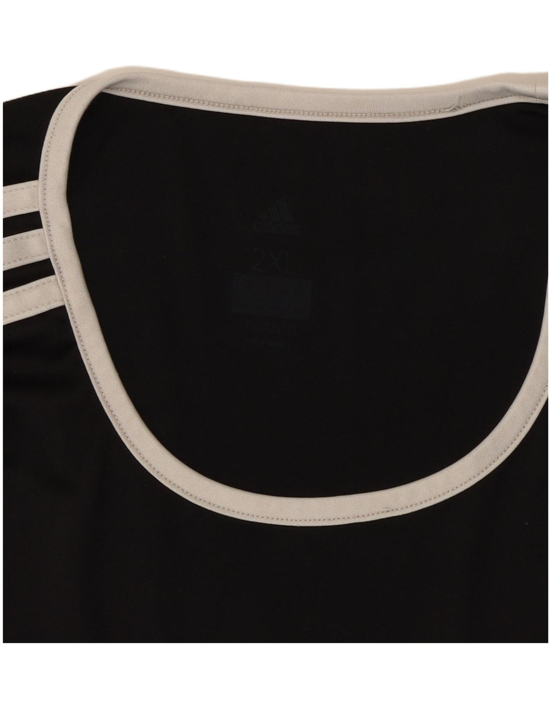 ADIDAS Herren Climalite T-Shirt Top 2XL Schwarz Farbblock