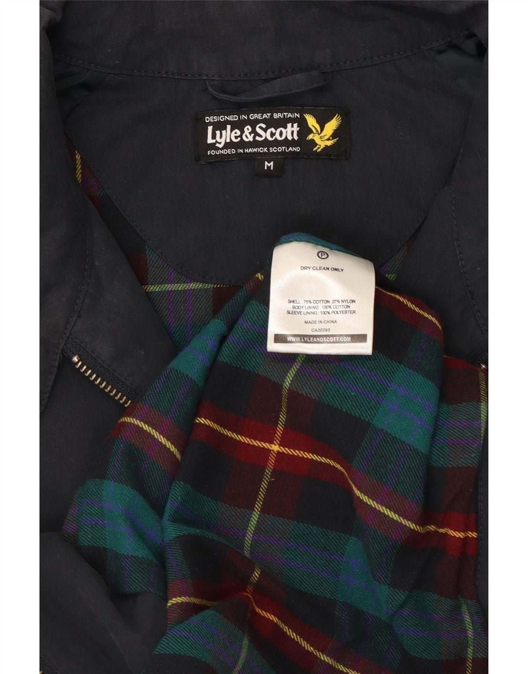 Lyle & Scott Herren Bomberjacke UK 38 Mittelmarineblaue Baumwolle