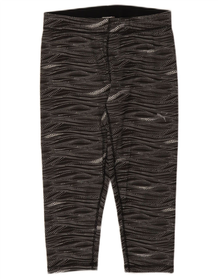 Puma Damen Capri-Leggings UK 14 Mittelschwarz gestreift Polyester