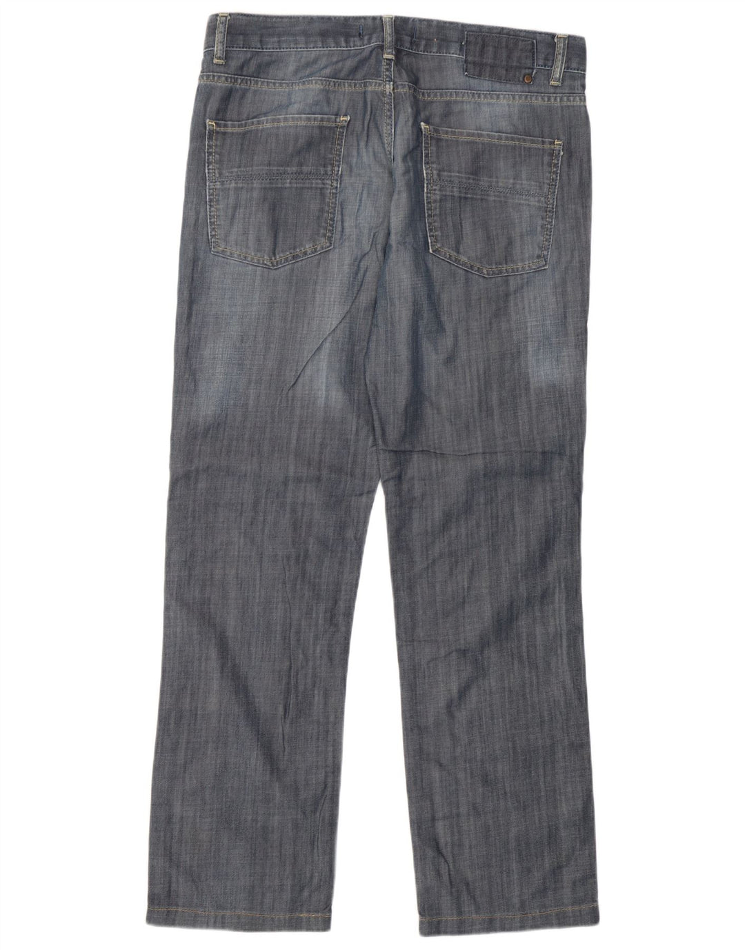 Zara Herren Straight Jeans EU 42 Large W32 L30 Blaue Baumwolle