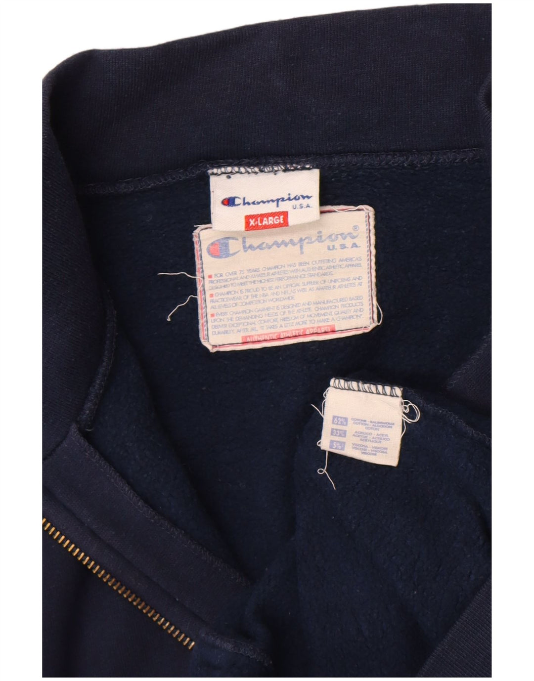 Champion Herren-Trainingsanzugoberteil, XL, Marineblau, Baumwolle