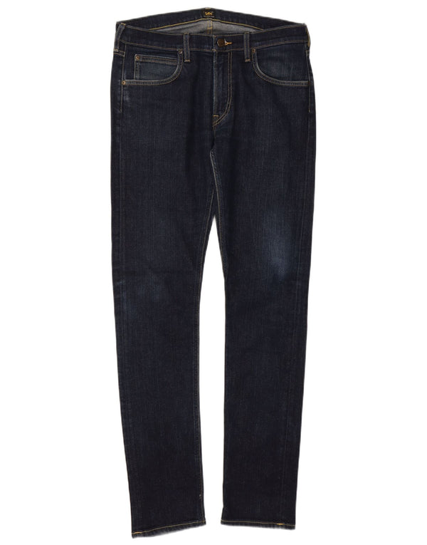 Lee Herren Luke Slim Jeans W33 L34 Marineblau Baumwolle