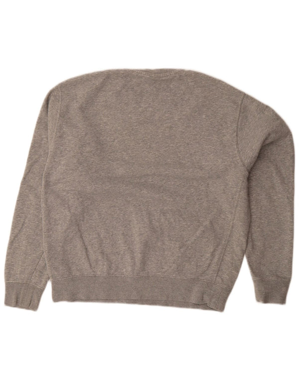 Nike Womens Oversized Sweatshirt Jumper UK 14 Medium Grey Flecked Cotton