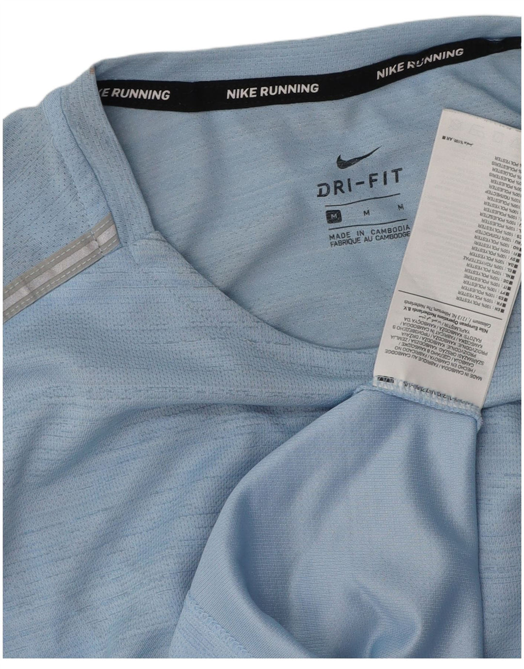 Nike Herren Dri Fit T-Shirt Top Mittelblaues Polyester
