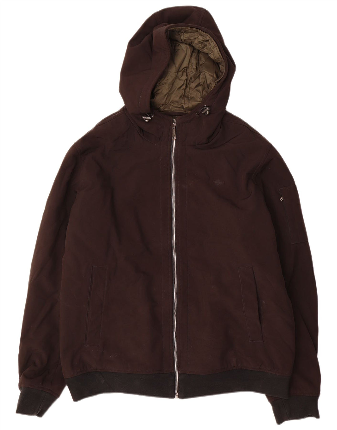 Dockers Herren-Bomberjacke mit Kapuze, UK 42, XL, Schwarz, Polyester