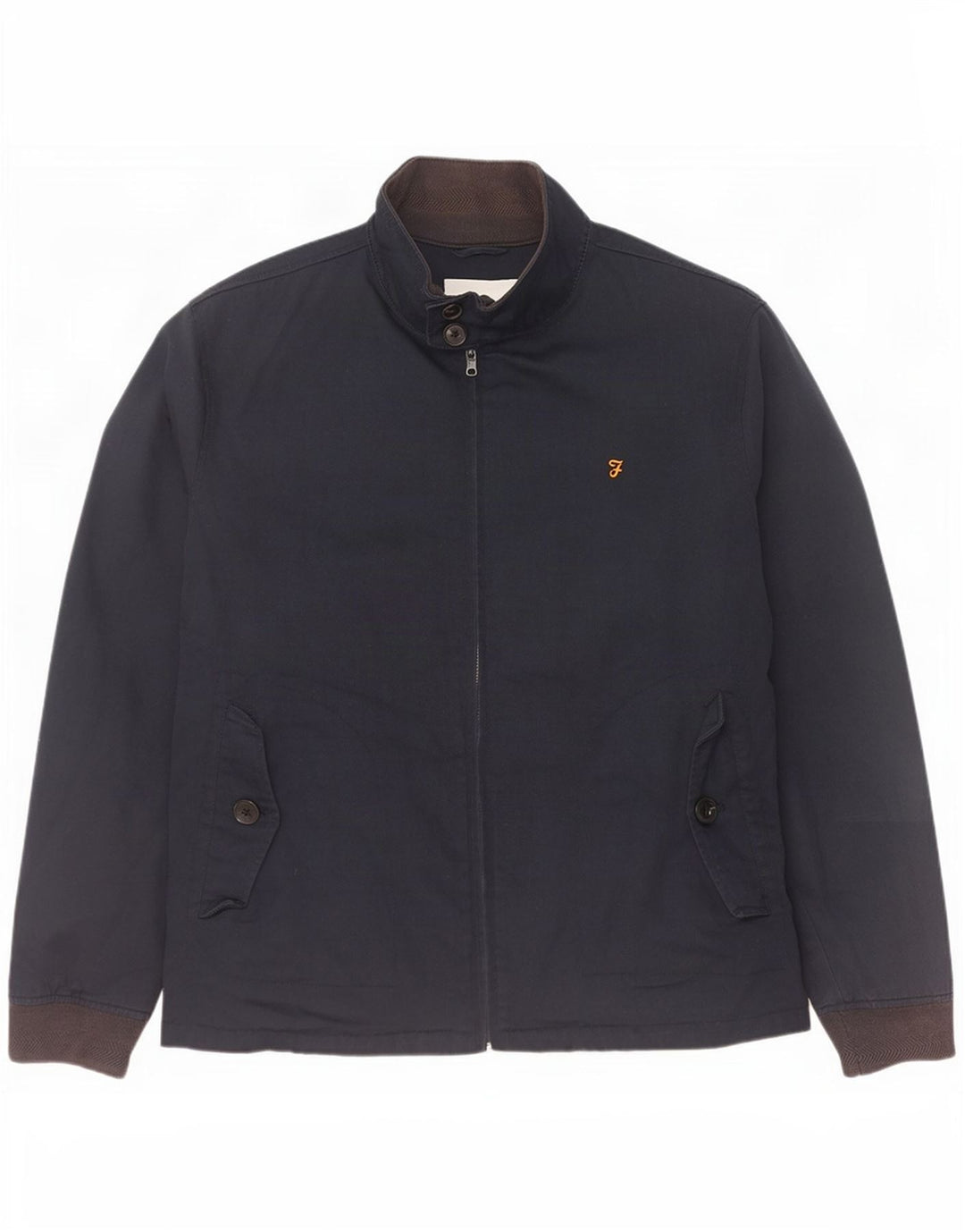 Farah Herren Bomberjacke UK 40 Große marineblaue Baumwolle