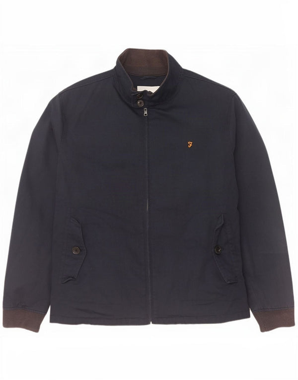 Farah Herren Bomberjacke UK 40 Große marineblaue Baumwolle