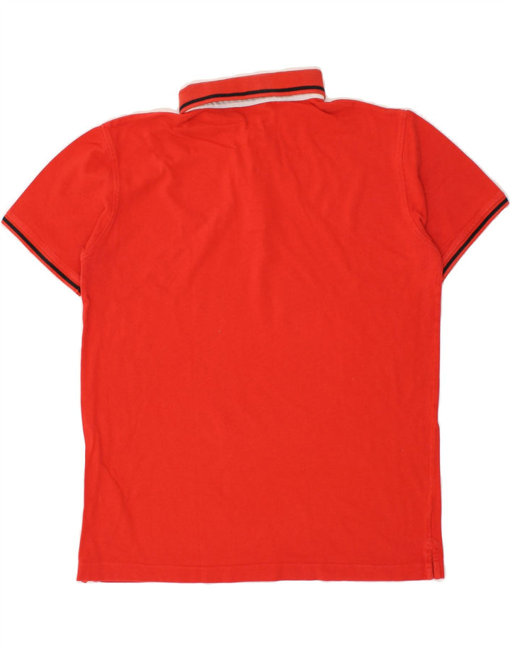 TRUSSARDI Mens Polo Shirt Medium Red Cotton | Vintage Trussardi | Thrift | Second-Hand Trussardi | Used Clothing | Messina Hembry 