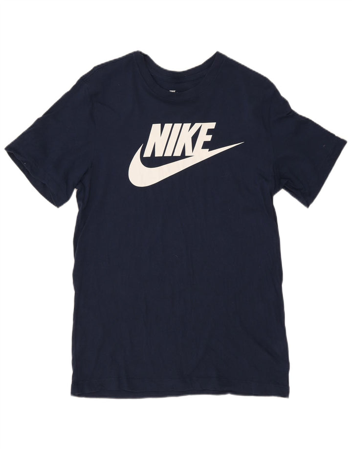 Nike Herren-T-Shirt mit Grafik, Größe S, Marineblau, Baumwolle