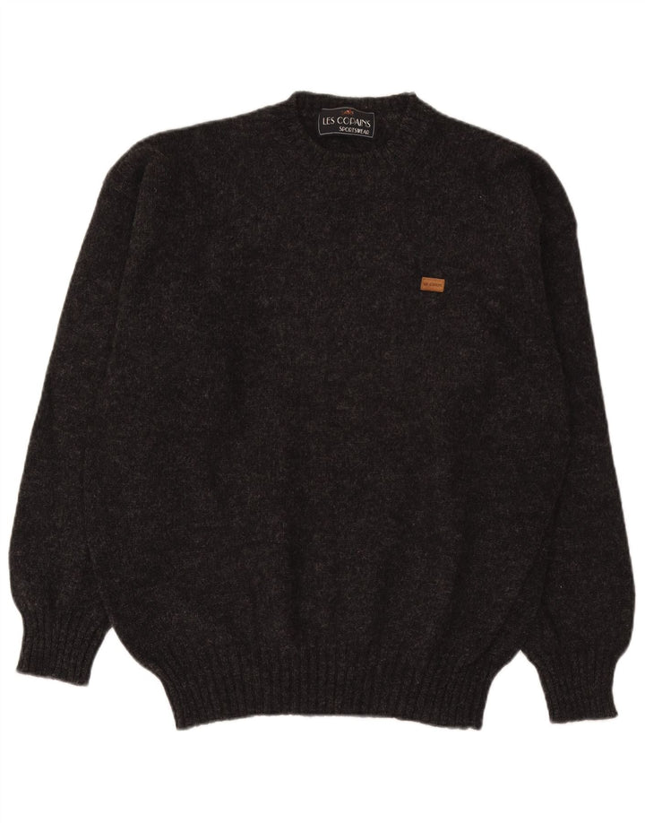 Les Copains Herren-Pullover mit Rundhalsausschnitt, Größe L, Grau