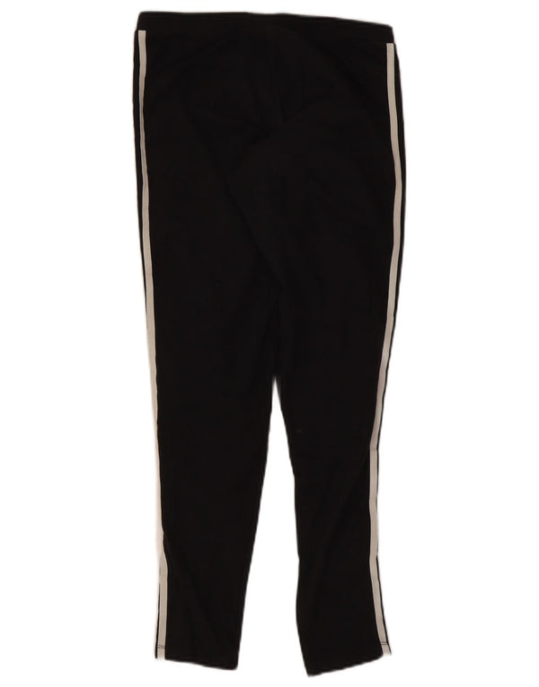 Adidas Damen Leggings UK 14 Medium Schwarz Baumwolle