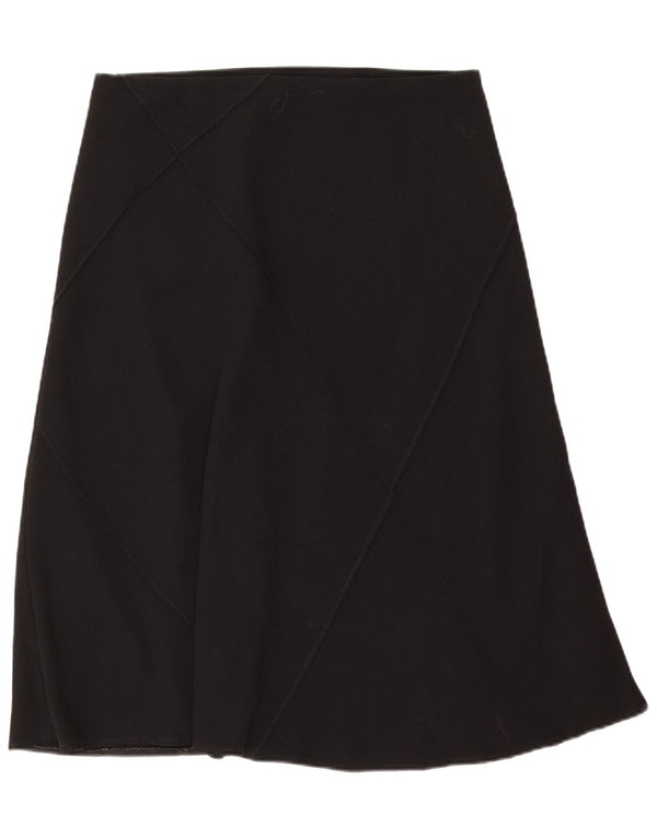 Marks & Spencer Damen A-Linienrock UK 14 Large W32 Schwarz Polyester