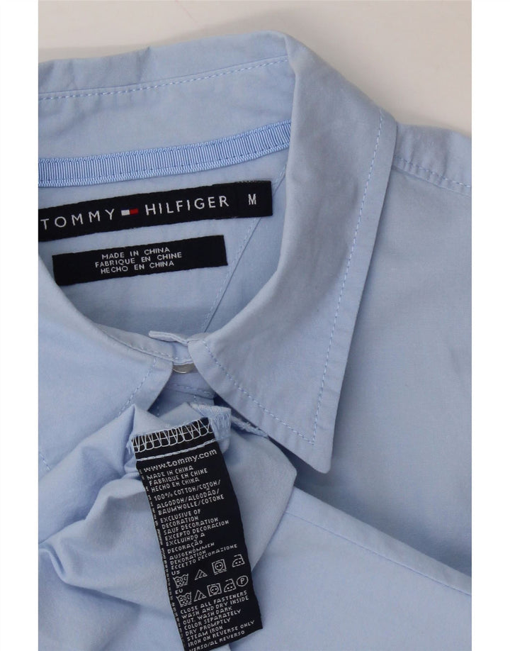 TOMMY HILFIGER Womens Shirt UK 14 Medium Blue Cotton Vintage Tommy Hilfiger and Second-Hand Tommy Hilfiger from Messina Hembry 