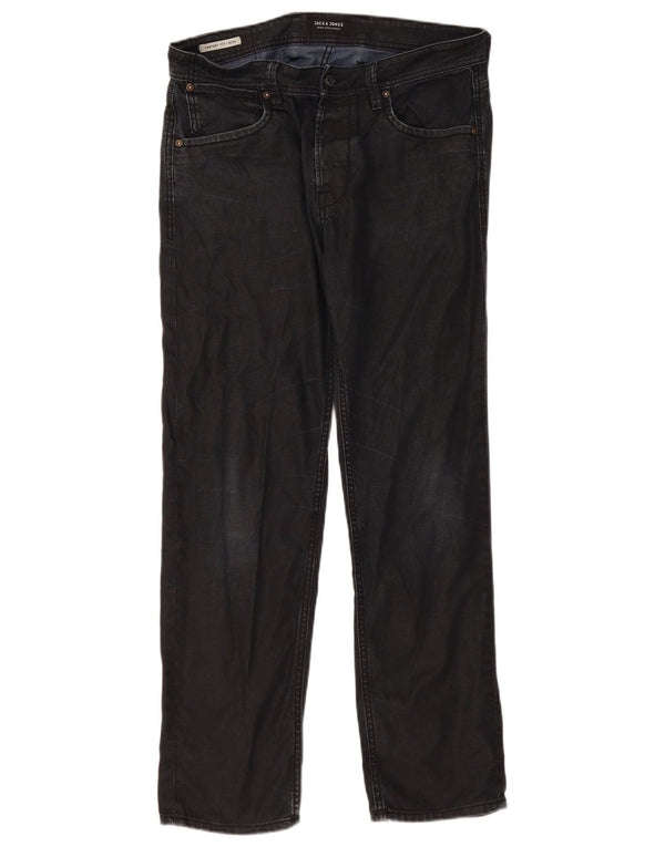 Jack & Jones Herren Mike Comfort Fit Straight Jeans W32 L29 Schwarz