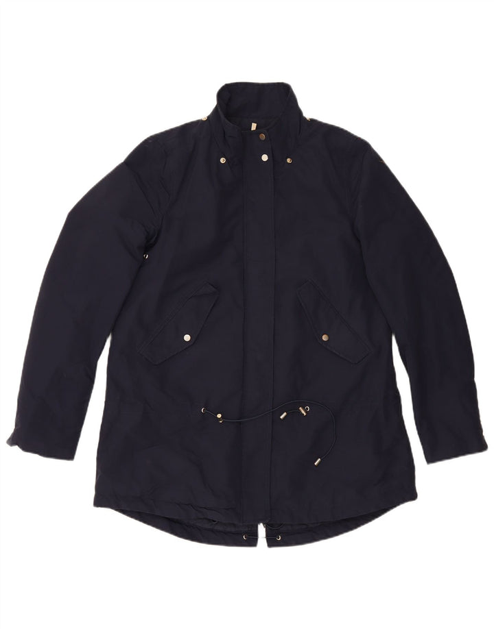Mango Damen Parka Jacke UK 10 Small Marineblau