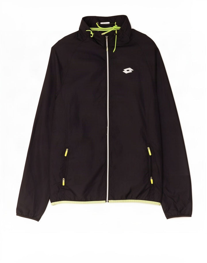 Lotto Herren-Trainingsanzug mit Kapuze, Jacke, Mittelschwarz, Polyester