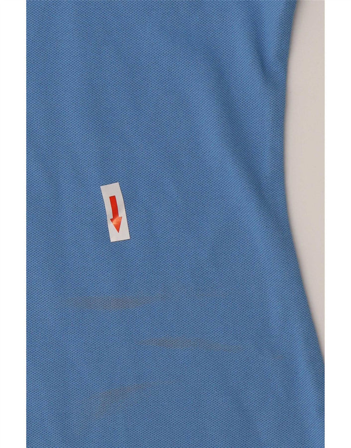 Lacoste Damen-Poloshirt, Größe 40, mittelblaue Baumwolle