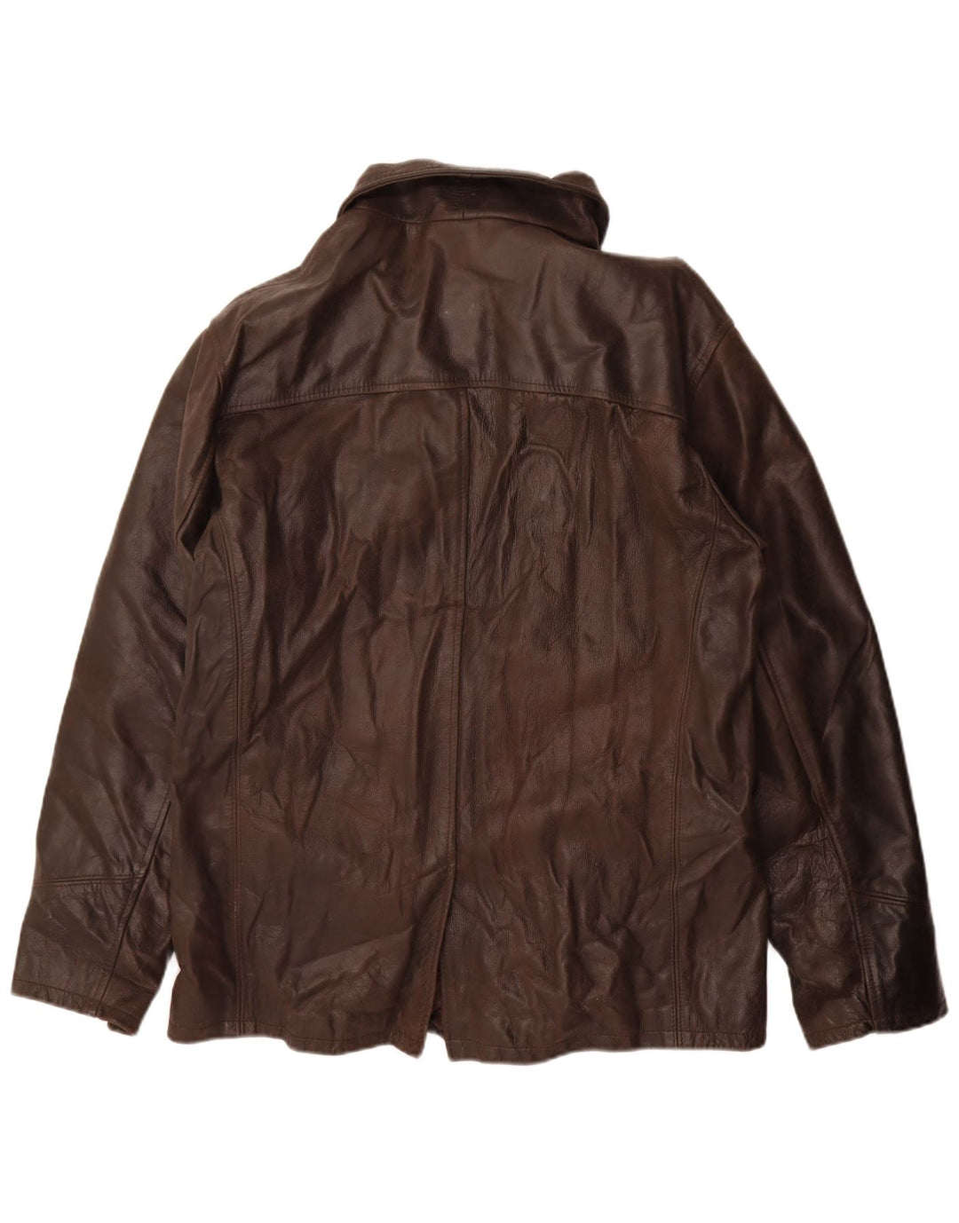 VINTAGE Herren Lederjacke IT 52 XL Braunes Leder