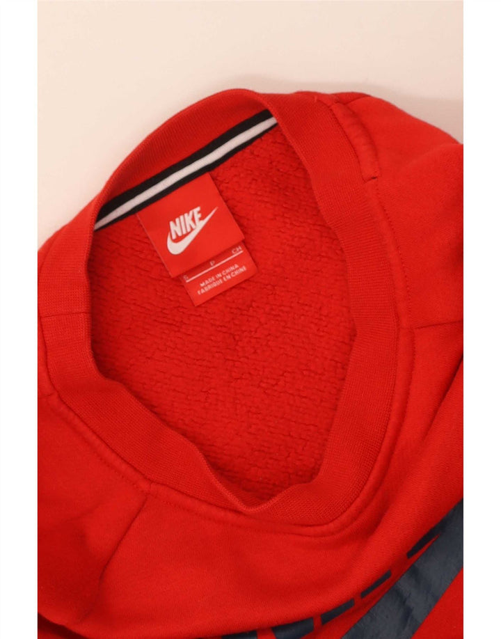 Nike Womens Graphic Oversized Sweatshirt Pullover UK 10 Small Rot