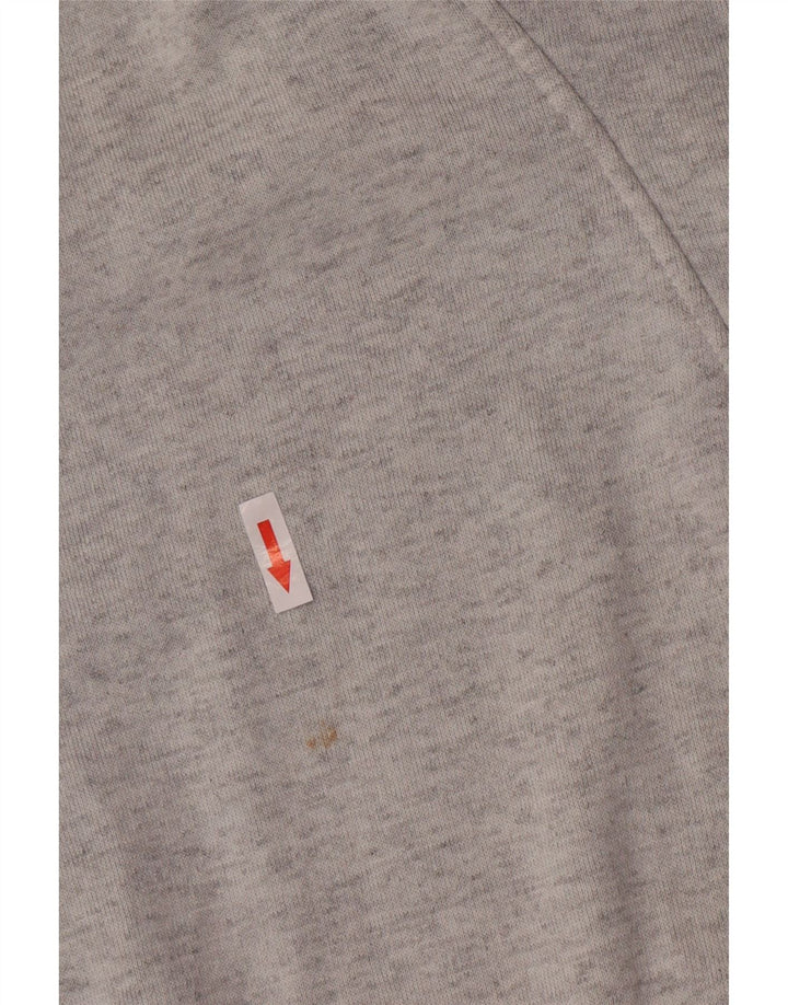 Asics Herren-Sweatshirt mit grafischem Reißverschluss und Rundhalsausschnitt, Größe L, Grau