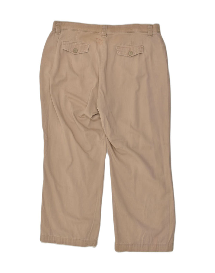 LEE Womens Straight Cropped Trousers W38 L28 Beige Cotton | Vintage Lee | Thrift | Second-Hand Lee | Used Clothing | Messina Hembry 