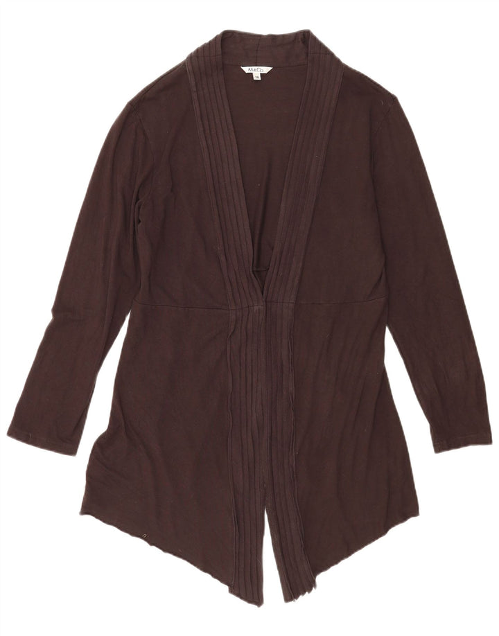 M&Co Offener Damen-Cardigan-Pullover UK 18 XL Braune Viskose