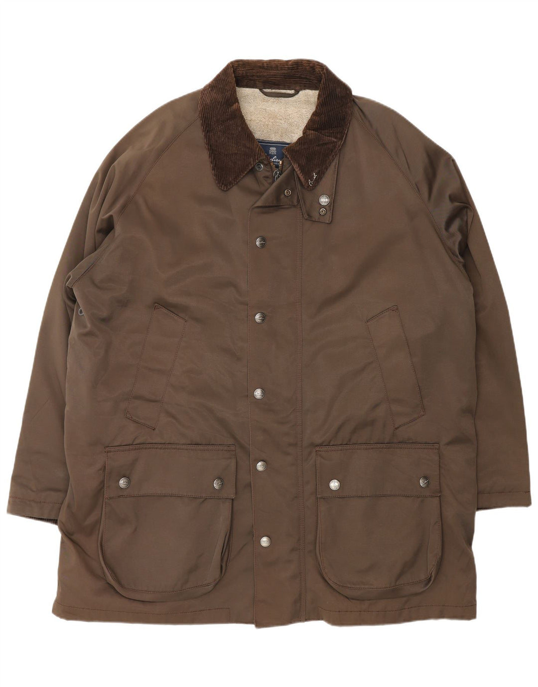 Corneliani Herren Sherpa Utility Jacke IT 56 3XL Braune Baumwolle