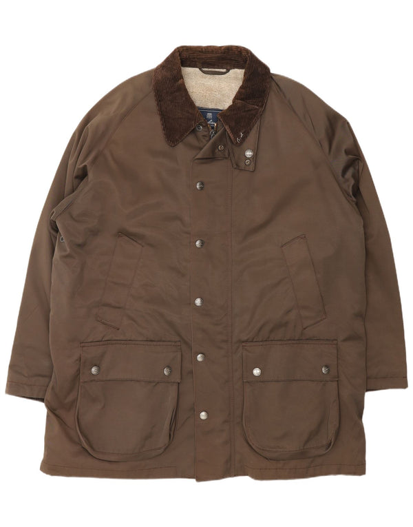 Corneliani Mens Sherpa Utility Jacket IT 56 3XL Brown Cotton