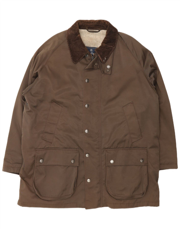Corneliani Herren Sherpa Utility Jacke IT 56 3XL Braune Baumwolle