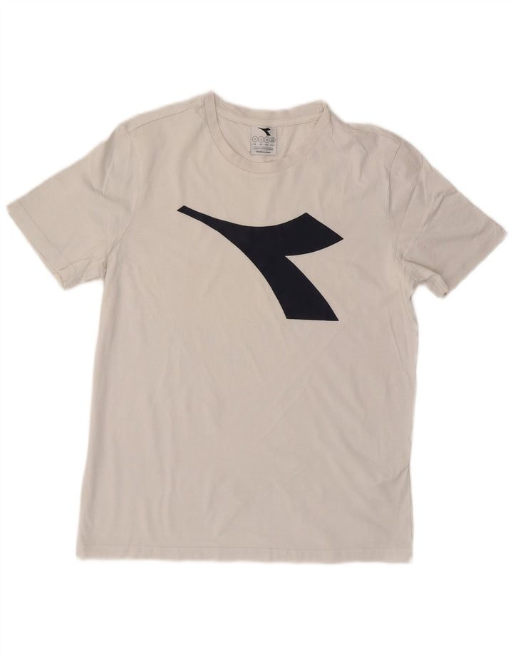 Diadora Herren-T-Shirt mit Grafik, Größe S, weiße Baumwolle