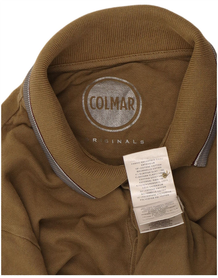 Colmar Herren-Poloshirt mit Grafik, mittlere Khaki-Baumwolle