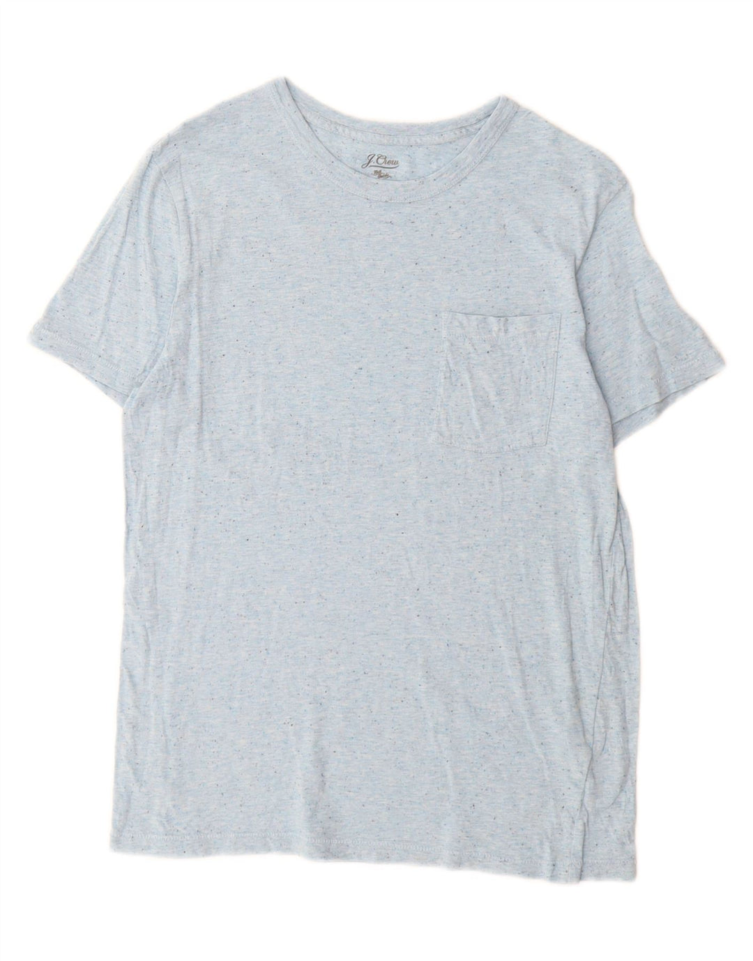 J. Crew Herren-T-Shirt-Oberteil, klein, blau gefleckte Baumwolle