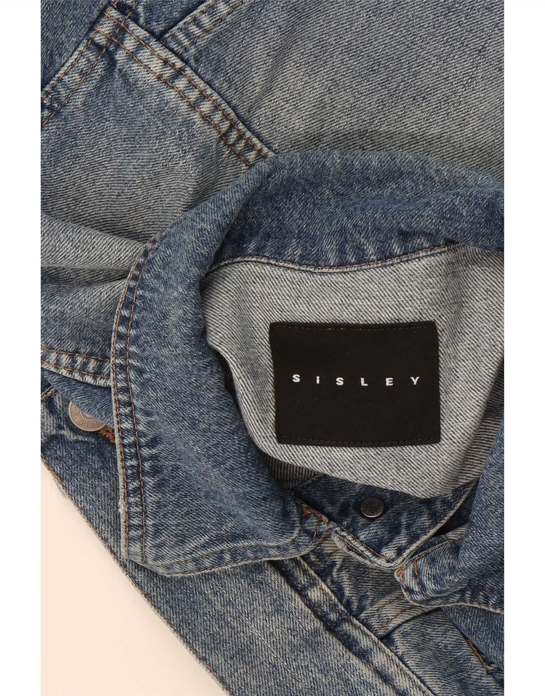Sisley Herren Jeansjacke UK 36 Small Blaue Baumwolle