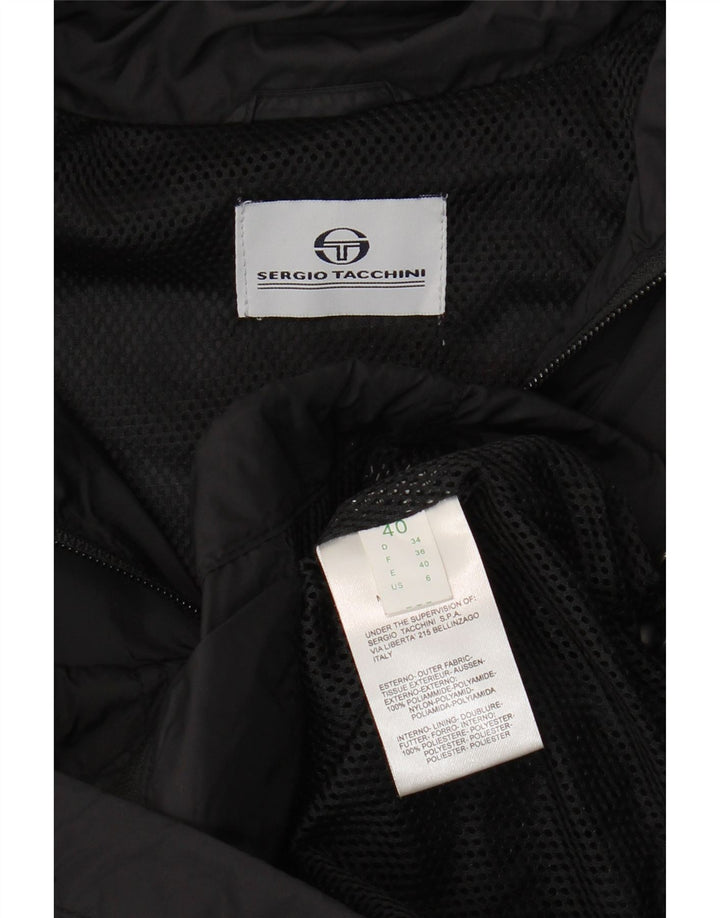 Sergio Tacchini Damen Regenjacke IT 40 Small Schwarz Polyamid