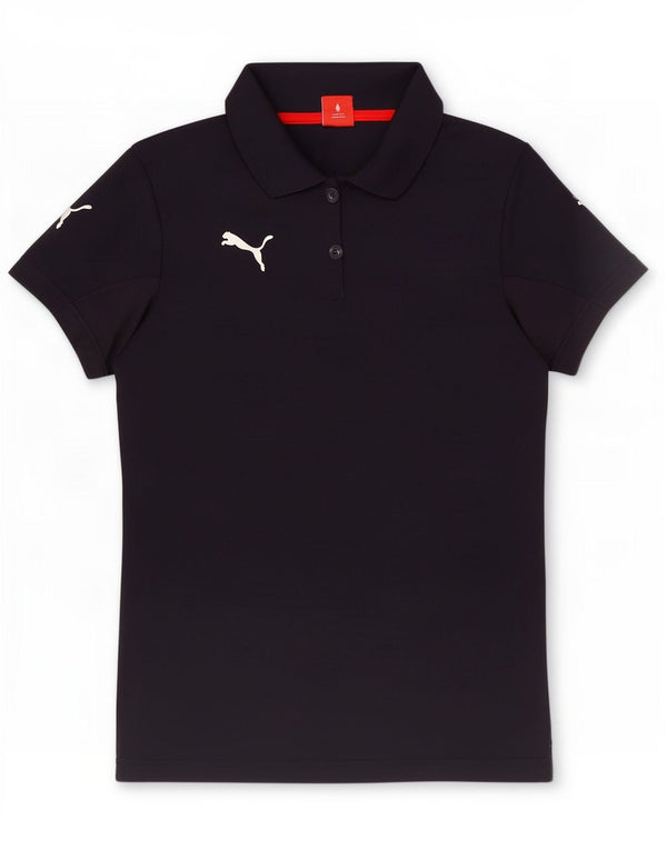 Puma Damen Grafik-Poloshirt UK 12 Medium Marineblau Polyester