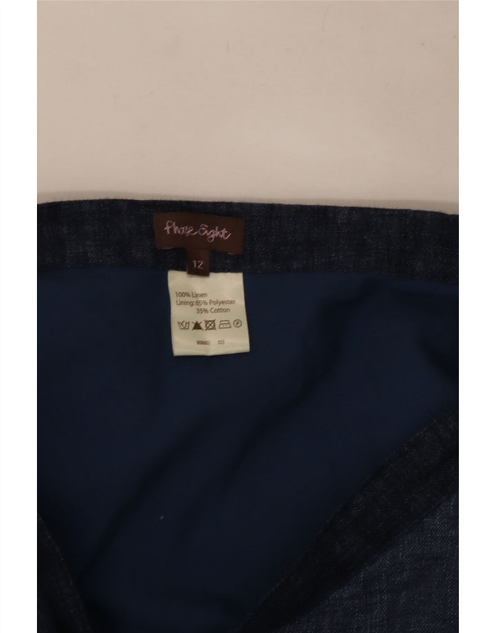 Phase Eight Damen-Wickelrock mit ausgestelltem Rock, UK-Größe 12, Mittel W32, Blau, Farbblock