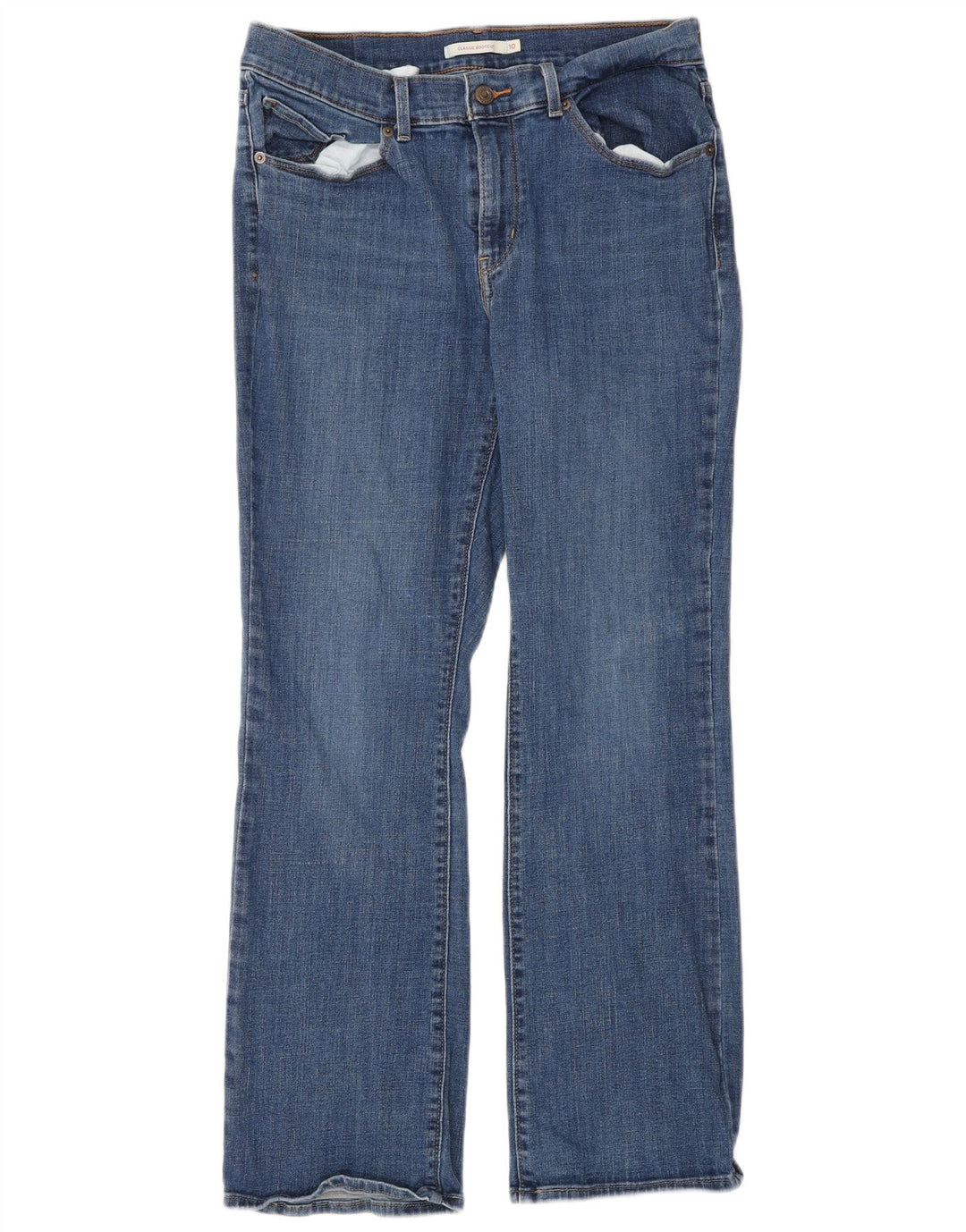Levi's Damen Classic Bootcut Jeans US 10 Large W30 L30 Blaue Baumwolle