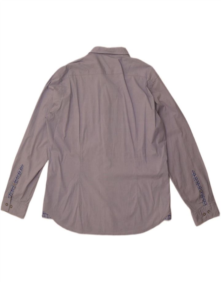 Hugo Boss Herrenhemd 2XL Blaue Baumwolle