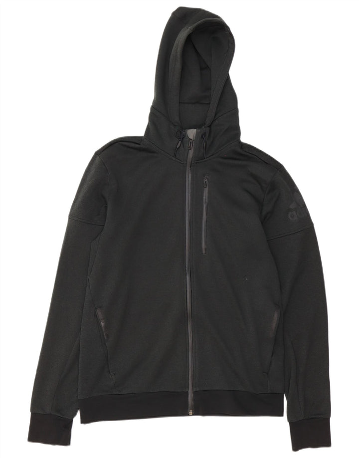 Adidas Herren Zip Hoodie Pullover Medium Schwarz Polyester
