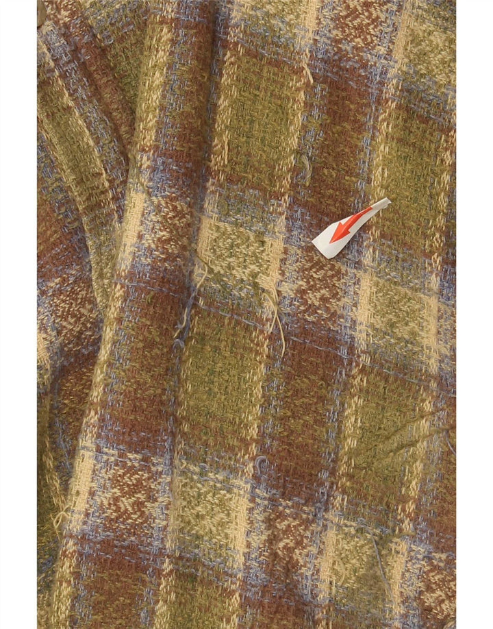 Trussardi Herren-Flanellhemd, groß, grün kariert