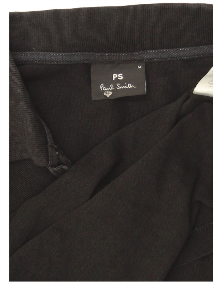 Paul Smith Herren-Poloshirt, mittelgroß, schwarze Baumwolle