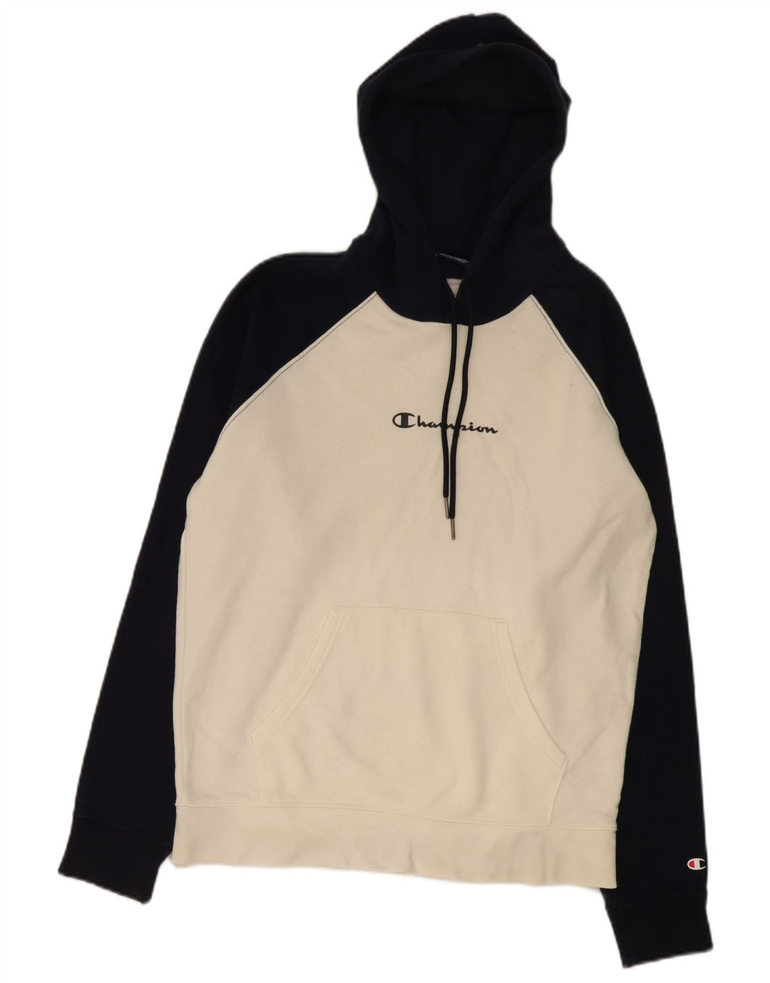 Champion Herren-Kapuzenpullover aus mittelweißer Colourblock-Baumwolle