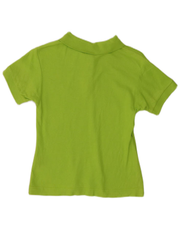 Fila Damen Crop Poloshirt UK 12 Mittelgrüne Baumwolle